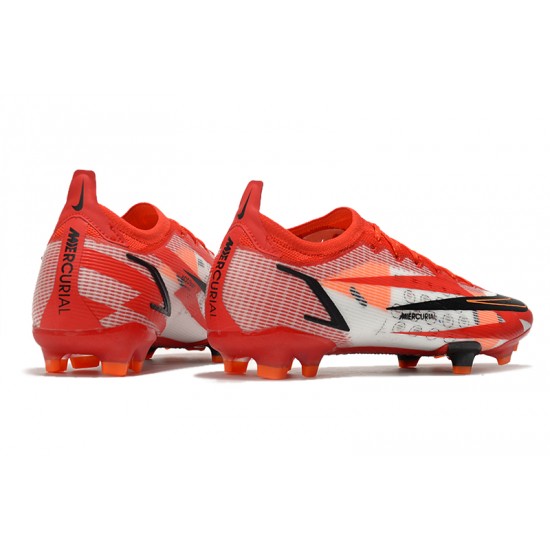 Hot Nike Vapor 14 Elite CR7 FG 35 45 Red Black White Soccer Cleats