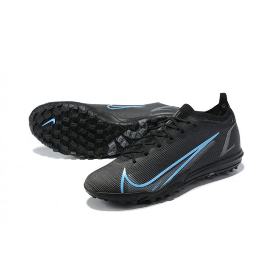 New Nike Vapor 14 Elite TF 39 45 Black Blue Low Soccer Cleats