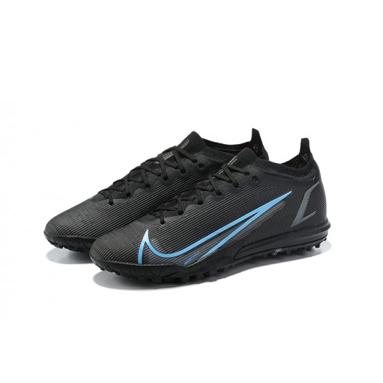 New Nike Vapor 14 Elite TF 39 45 Black Blue Low Soccer Cleats