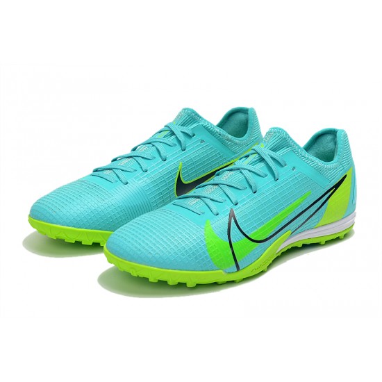 Newest Nike Zoom Vapor 14 Pro TF 39 45 Blue Yellow Soccer Cleats