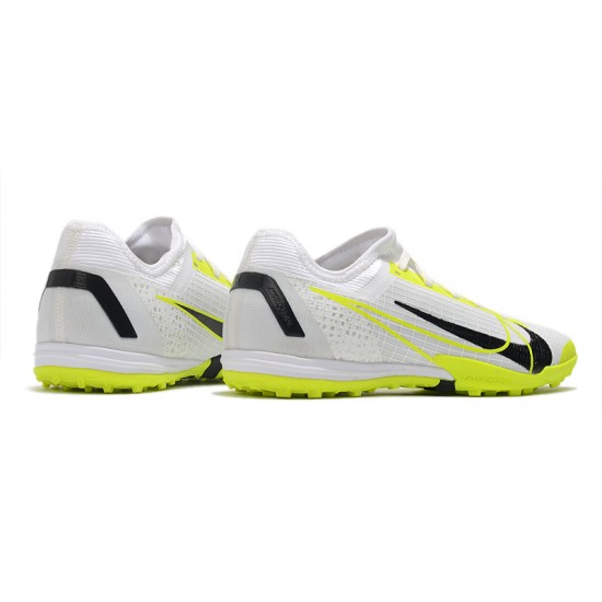 Hot Nike Zoom Vapor 14 Pro TF 39 45 White Black Yellow Soccer Cleats