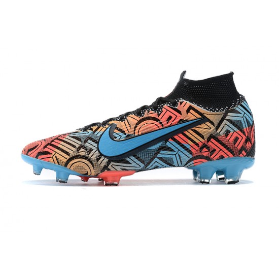 The Best Seller Nike Mercurial Superfly 7 Elite FG Blue Black Multi Soccer Cleats For Sale