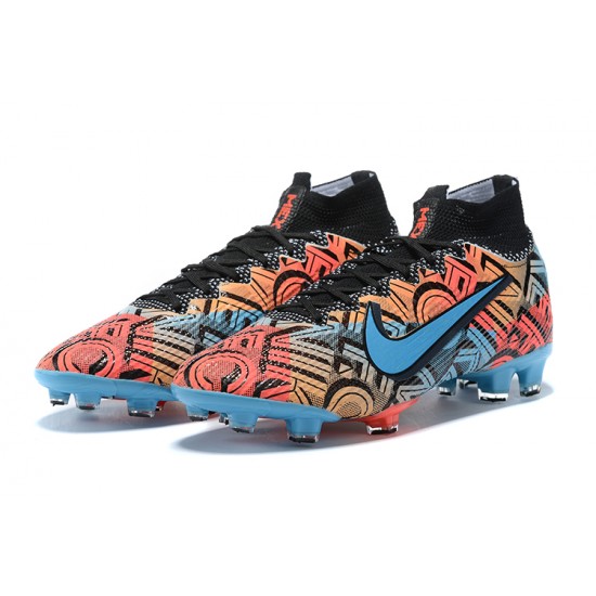 The Best Seller Nike Mercurial Superfly 7 Elite FG Blue Black Multi Soccer Cleats For Sale