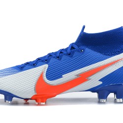 Nike Mercurial Superfly 7 Elite FG Deep Blue Orange Silver Soccer Cleats