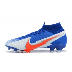 Nike Mercurial Superfly 7 Elite FG Deep Blue Orange Silver Soccer Cleats