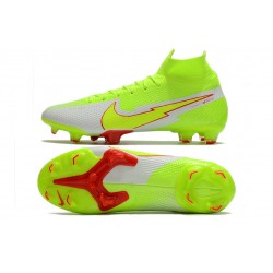 Nike Mercurial Superfly 7 Elite FG High Mens Green Red Grey Soccer Cleats