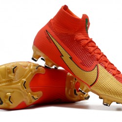 Nike Mercurial Superfly 7 Elite FG Red Gold Soccer Cleats