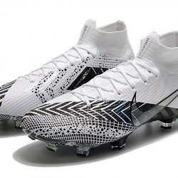 Nike Mercurial Superfly 7 Elite FG White Black Soccer Cleats