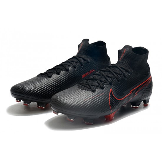 Order To Buy Nike Mercurial Superfly 7 Elite Korea FG Black Red Soccer Cleats For Sale