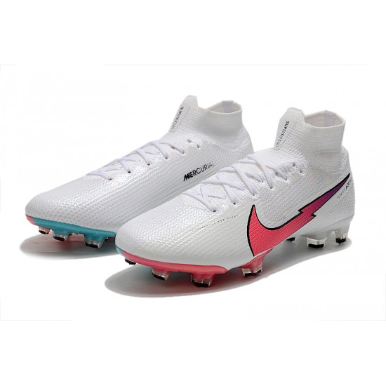 Buy the latest Nike Mercurial Superfly 7 Elite Korea FG White Blue Peach Soccer Cleats Shop Online