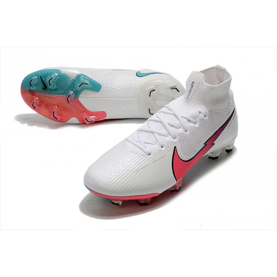 Buy the latest Nike Mercurial Superfly 7 Elite Korea FG White Blue Peach Soccer Cleats Shop Online