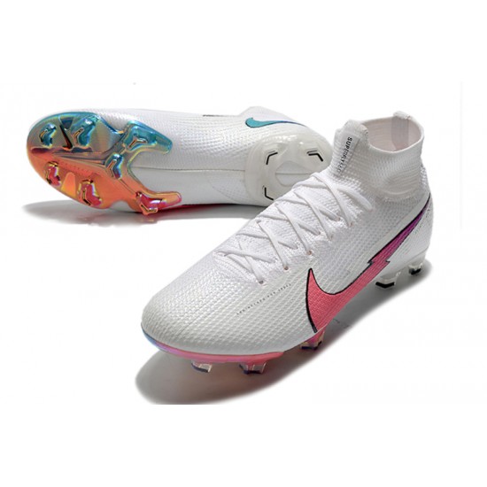 Goods That Sell Well Nike Mercurial Superfly 7 Elite Korea FG White Peach Blue Soccer Cleats Sale