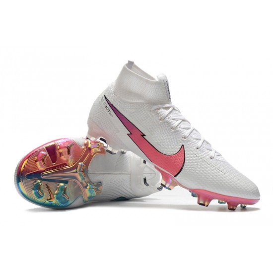 Goods That Sell Well Nike Mercurial Superfly 7 Elite Korea FG White Peach Blue Soccer Cleats Sale