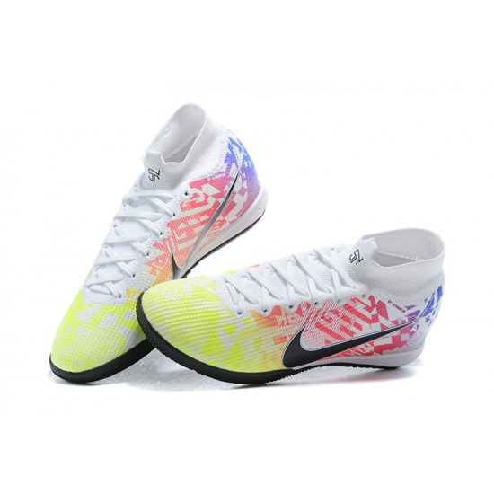 Explore Nike Mercurial Superfly 7 Elite MDS IC Black Green Purple White Soccer Cleats On Sale