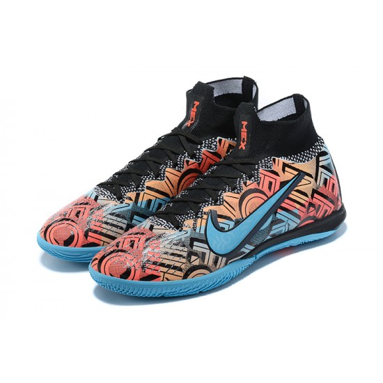 Exceptional Quality Nike Mercurial Superfly 7 Elite MDS IC Blue Black Orange Soccer Cleats On Sale