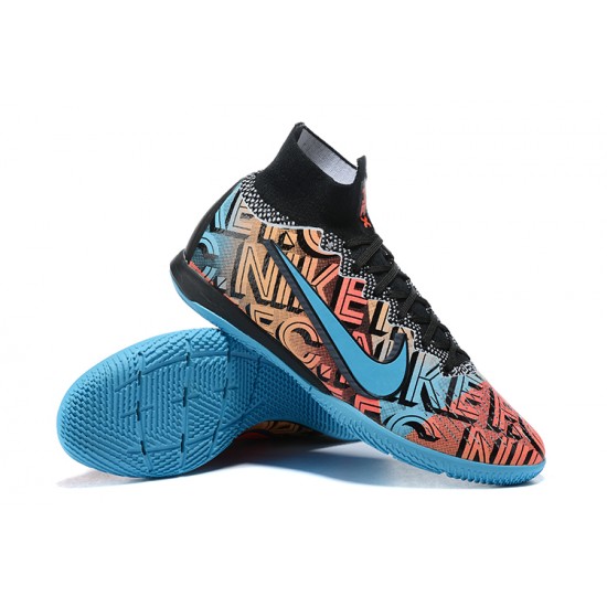 Exceptional Quality Nike Mercurial Superfly 7 Elite MDS IC Blue Black Orange Soccer Cleats On Sale