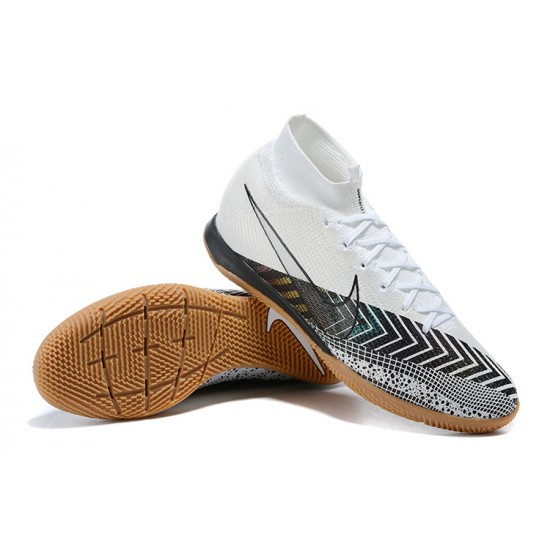 Explore Nike Mercurial Superfly 7 Elite MDS IC White Black Soccer Cleats Online