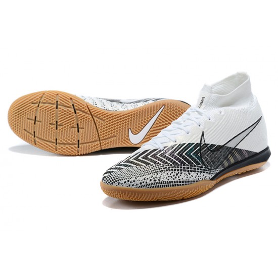 Explore Nike Mercurial Superfly 7 Elite MDS IC White Black Soccer Cleats Online