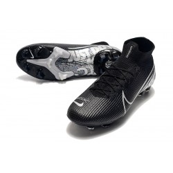 Nike Mercurial Superfly 7 Elite SE FG Black Silver Soccer Cleats