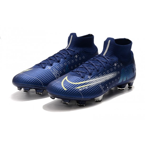 Nike Mercurial Superfly 7 Elite SE FG Deep Blue White Soccer Cleats