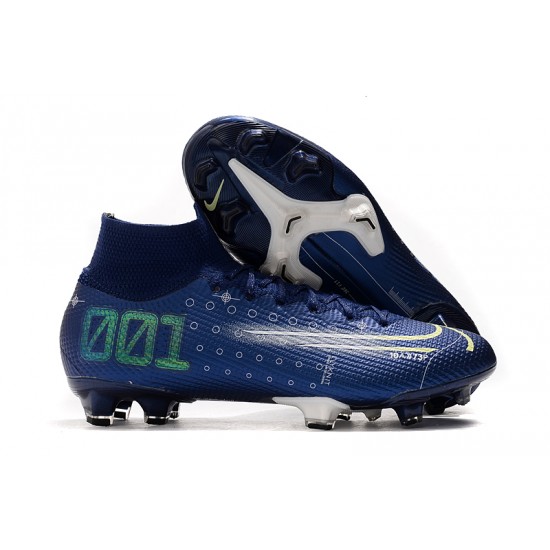 Choose To Buy Nike Mercurial Superfly 7 Elite SE FG Deep Blue White Soccer Cleats Online
