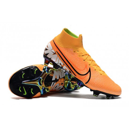 Click To Buy Nike Mercurial Superfly 7 Elite SE FG Orange Silver Black Soccer Cleats For Sale