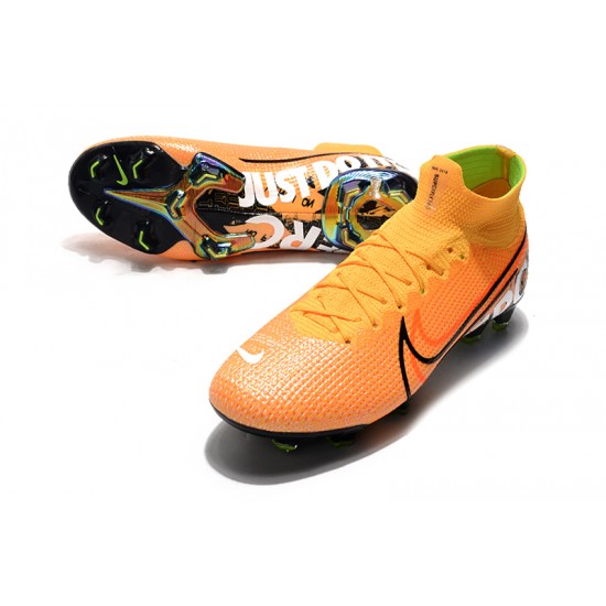 Click To Buy Nike Mercurial Superfly 7 Elite SE FG Orange Silver Black Soccer Cleats For Sale