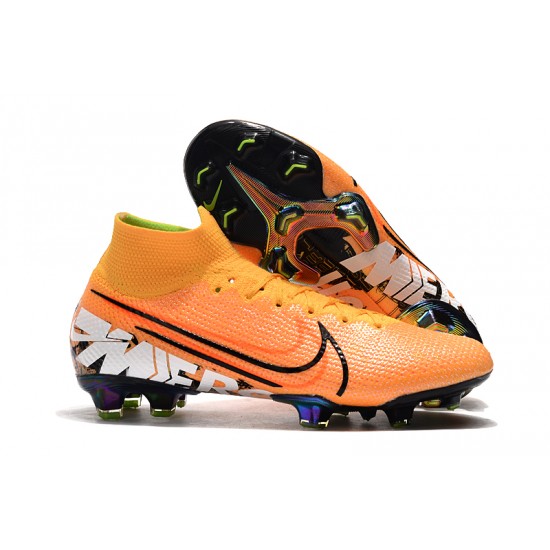 Click To Buy Nike Mercurial Superfly 7 Elite SE FG Orange Silver Black Soccer Cleats For Sale