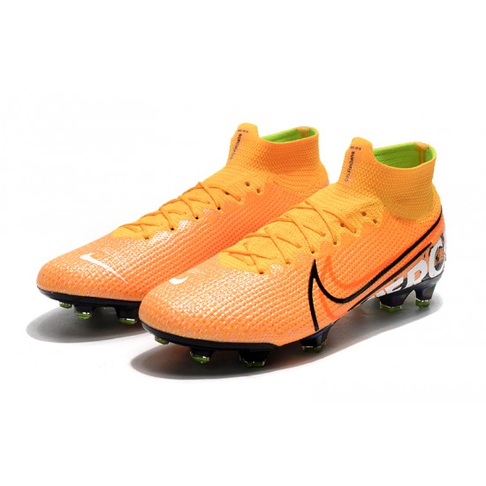 Click To Buy Nike Mercurial Superfly 7 Elite SE FG Orange Silver Black Soccer Cleats For Sale