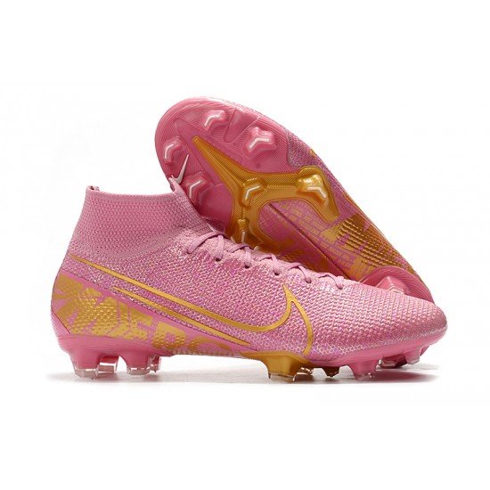 Nike Mercurial Superfly 7 Elite SE FG Pink Gold Soccer Cleats