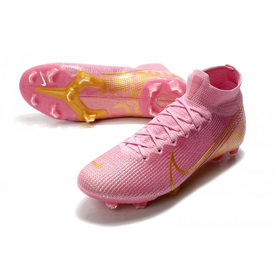 Nike Mercurial Superfly 7 Elite SE FG Pink Gold Soccer Cleats