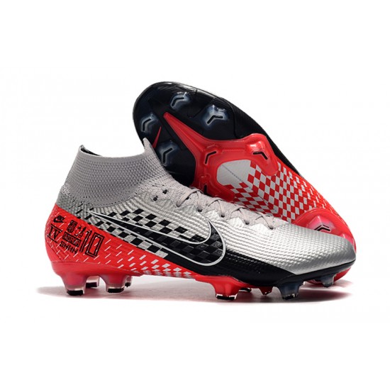 Nike Mercurial Superfly 7 Elite SE FG Red Silver Black Soccer Cleats