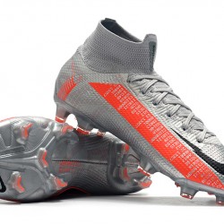 Nike Mercurial Superfly 7 Elite SE FG Silver Orange Black Soccer Cleats