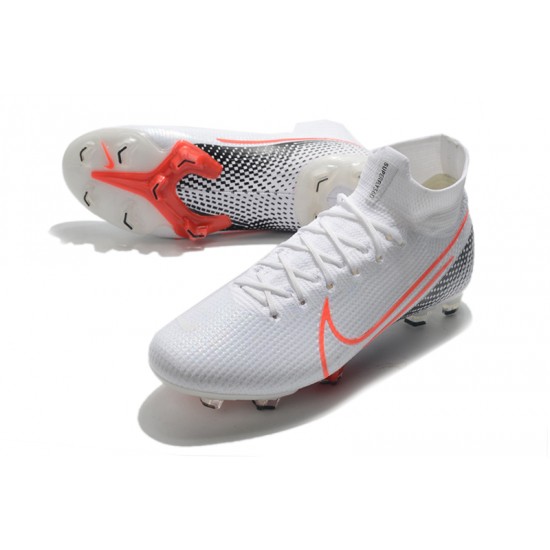 Nike Mercurial Superfly 7 Elite SE FG White Black Orange Soccer Cleats