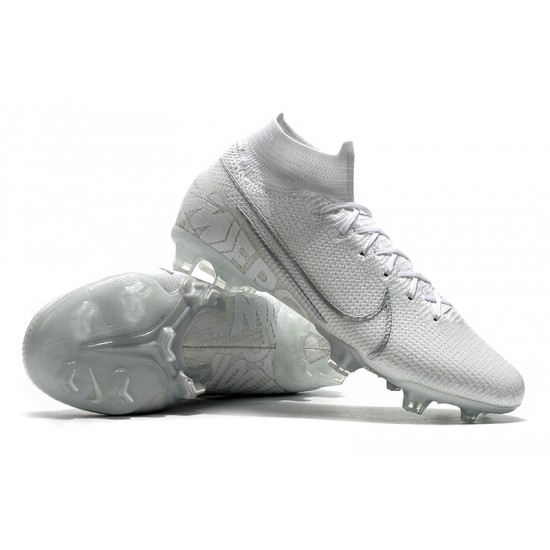 Nike Mercurial Superfly 7 Elite SE FG White Silver Soccer Cleats