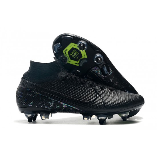 Shop Now Nike Mercurial Superfly 7 Elite SG-PRO AC High Black Green Soccer Cleats Shop Online
