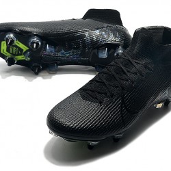 Nike Mercurial Superfly 7 Elite SG-PRO AC High Black Green Soccer Cleats
