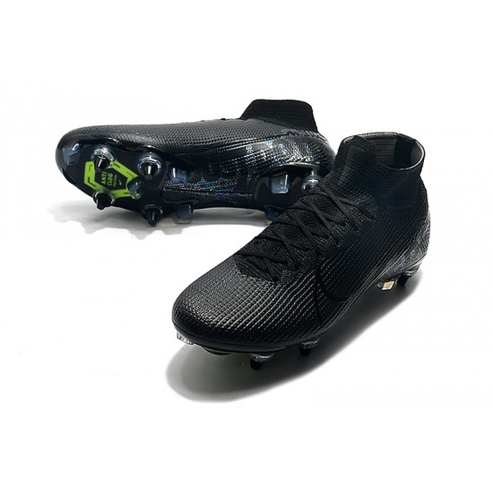 Shop Now Nike Mercurial Superfly 7 Elite SG-PRO AC High Black Green Soccer Cleats Shop Online