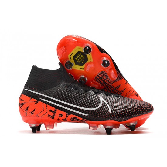 Where Can I Buy Nike Mercurial Superfly 7 Elite SG-PRO AC High Black White Orange Soccer Cleats Shop