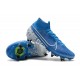 Nike Mercurial Superfly 7 Elite SG-PRO AC High White Blue Soccer Cleats