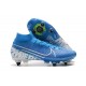 Nike Mercurial Superfly 7 Elite SG-PRO AC High White Blue Soccer Cleats
