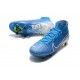 Buy And Seller Nike Mercurial Superfly 7 Elite SG-PRO AC High White Blue Soccer Cleats Online