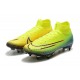 Nike Mercurial Superfly 7 Elite SG-PRO AC High Yellow Green Pink Soccer Cleats