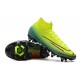 Choose To Buy Nike Mercurial Superfly 7 Elite SG-PRO AC High Yellow Green Pink Soccer Cleats Shop Online