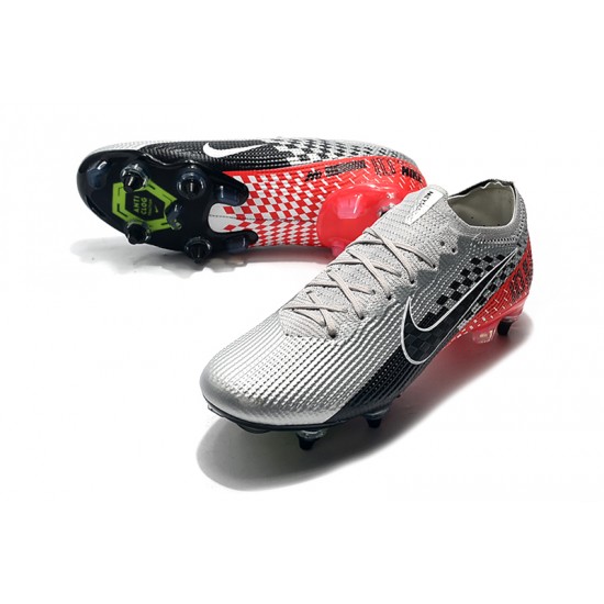 Nike Mercurial Superfly 7 Elite SG-PRO AC Low Silver Black Red Soccer Cleats