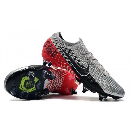 Nike Mercurial Superfly 7 Elite SG-PRO AC Low Silver Black Red Soccer Cleats