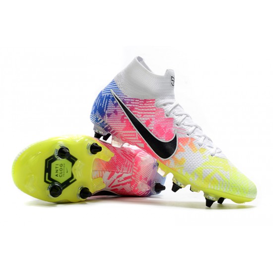 Discover the top-selling Nike Mercurial Superfly 7 Elite SG-PRO AC White Green Black Multi Soccer Cleats For Sale