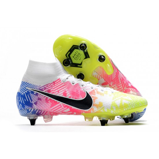 Discover the top-selling Nike Mercurial Superfly 7 Elite SG-PRO AC White Green Black Multi Soccer Cleats For Sale