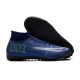 Nike Mercurial Superfly 7 Elite TF Deep Blue White Green Soccer Cleats
