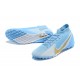 Where To Get Nike Mercurial Superfly 7 Elite TF Gold Grey Ltblue Soccer Cleats Online Shop